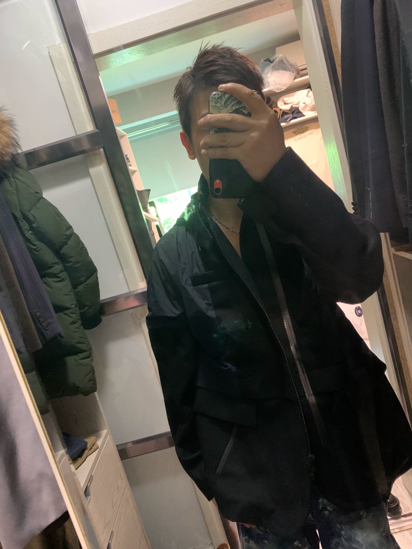 sacai men's oversized jacket autumn winter