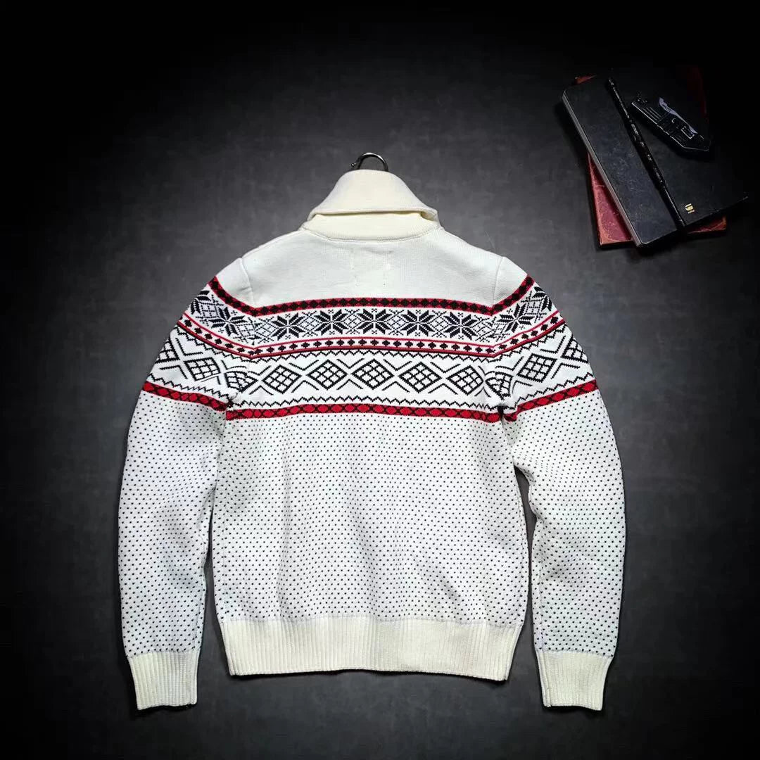 RRL Double-Layer Thick Cotton Sweater