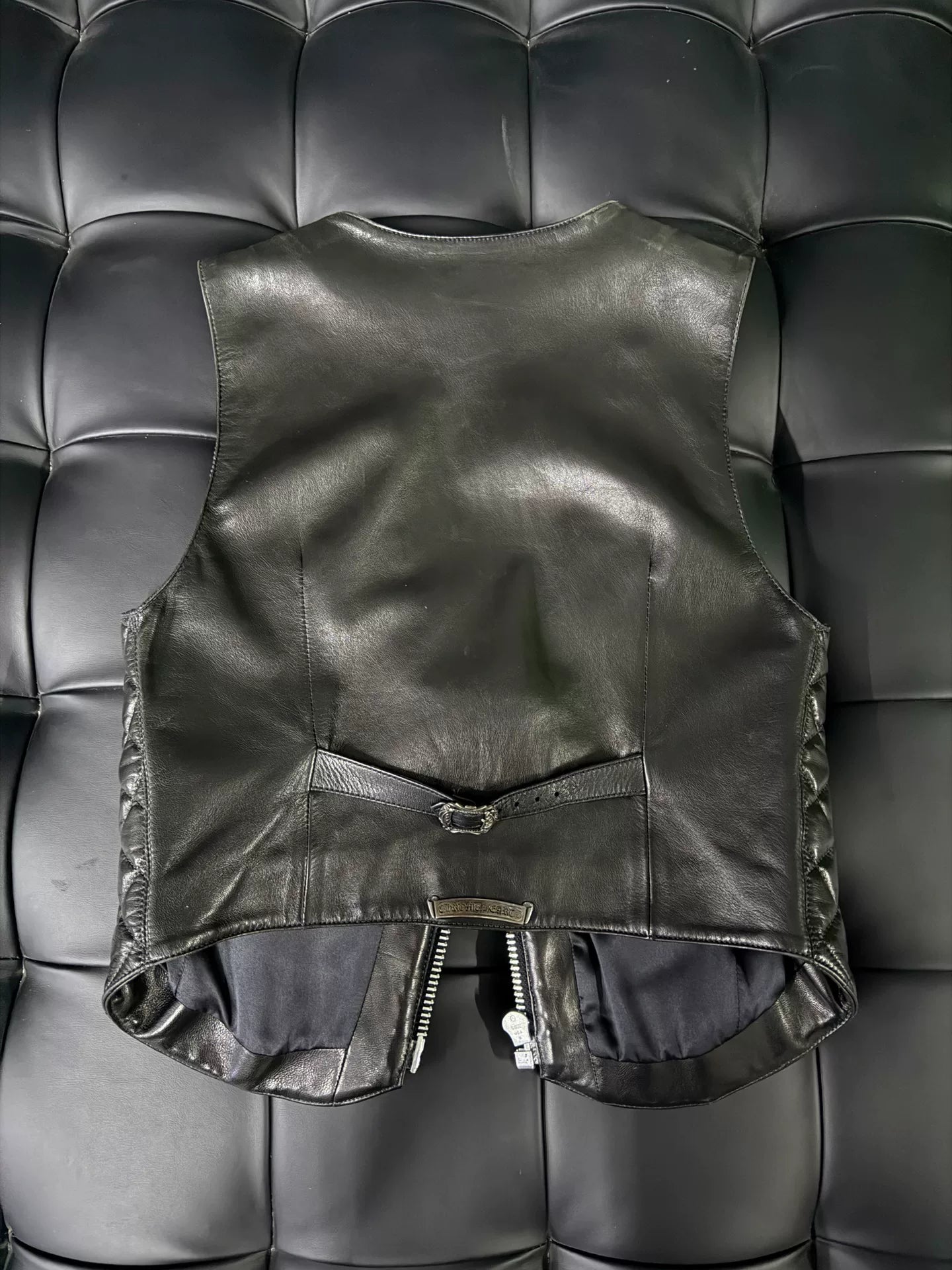 Chrome Hearts Black Leather Vest
