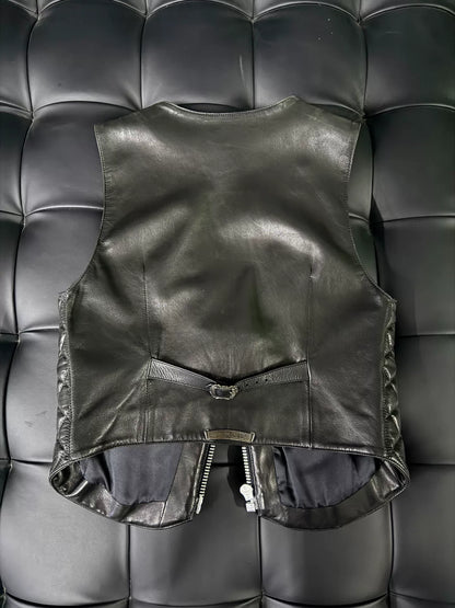 Chrome Hearts Black Leather Vest