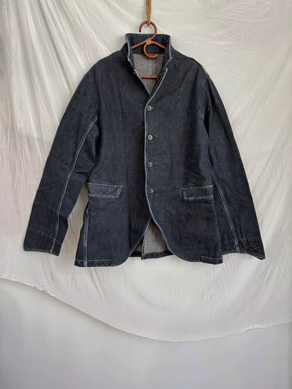 Kapital Vintage Denim Open-Front Blazer