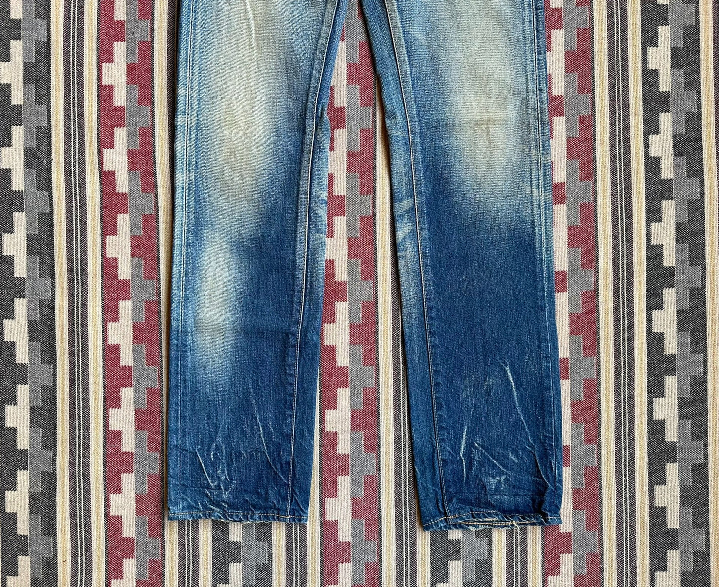 vintage japanese washed denim jeans