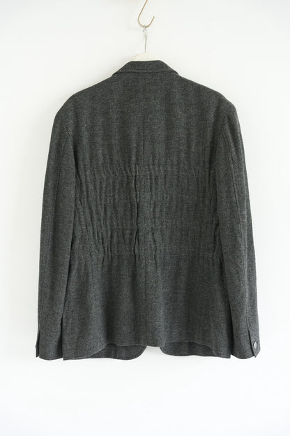 Yohji Yamamoto 05AW Pleated Silver Buckle Blazer