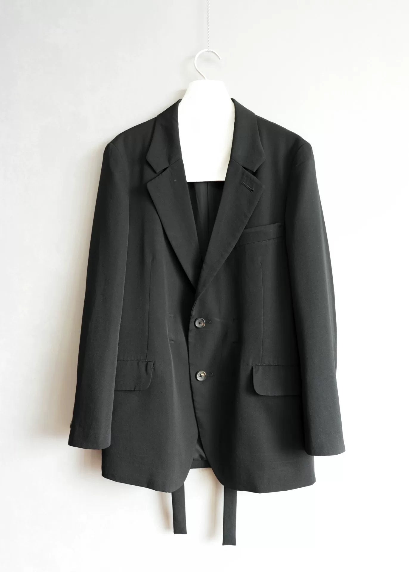 black Yohji Yamamoto tie jacket