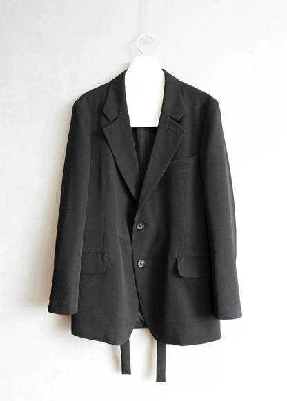black Yohji Yamamoto tie jacket