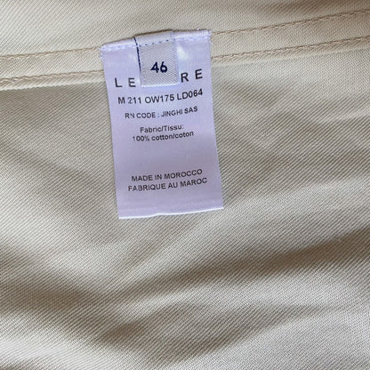 multi-pocket boxy jacket shirt in cream