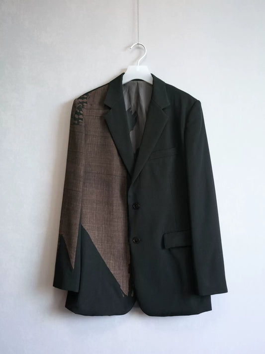 yohji yamamoto twin dye suit set