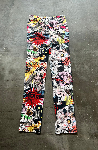 Nozomi Ishiguro Graffiti Print Long Pants