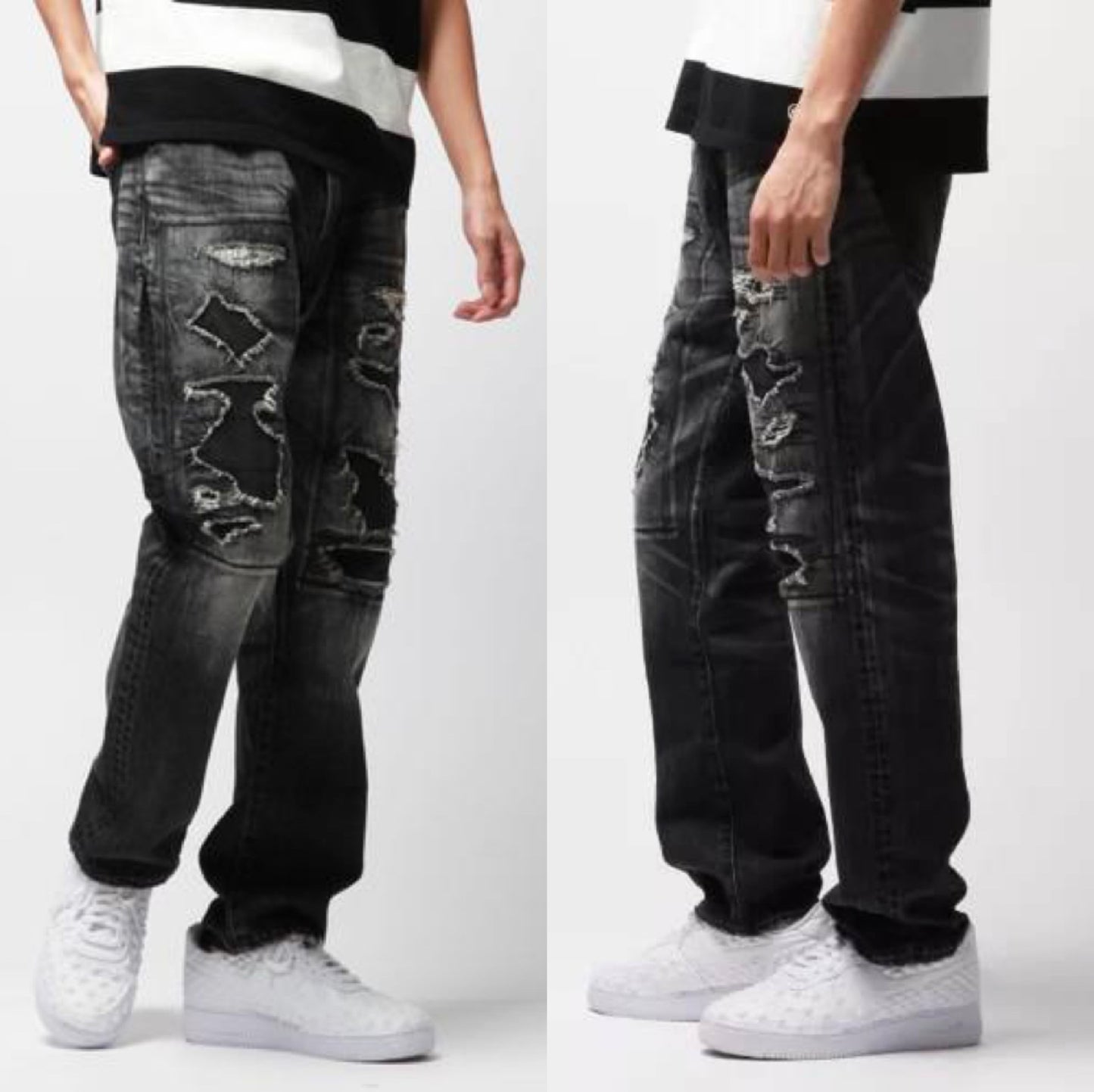 Vanquish & Fragment Distressed Washed Jeans