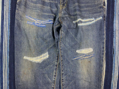 beams japan worn look denim pants