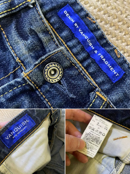 vintage denim with distressed details