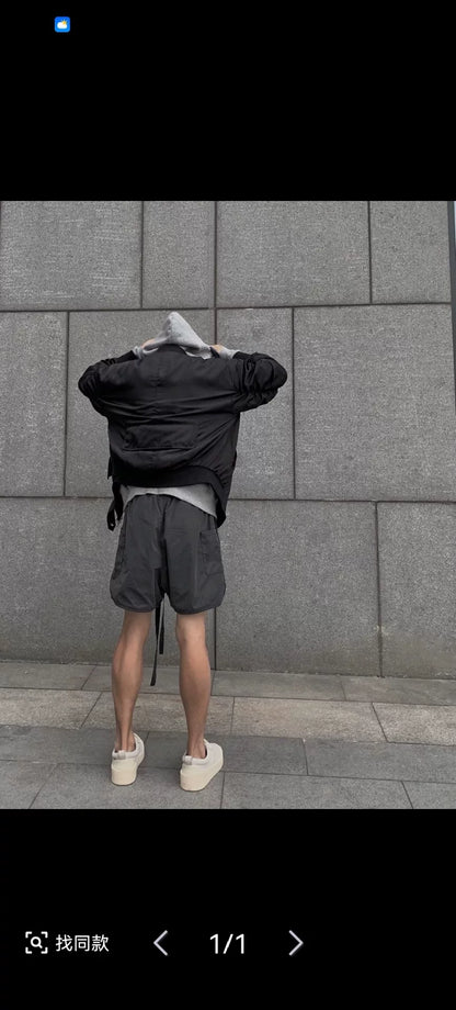 fear of god gray shorts with drawstring
