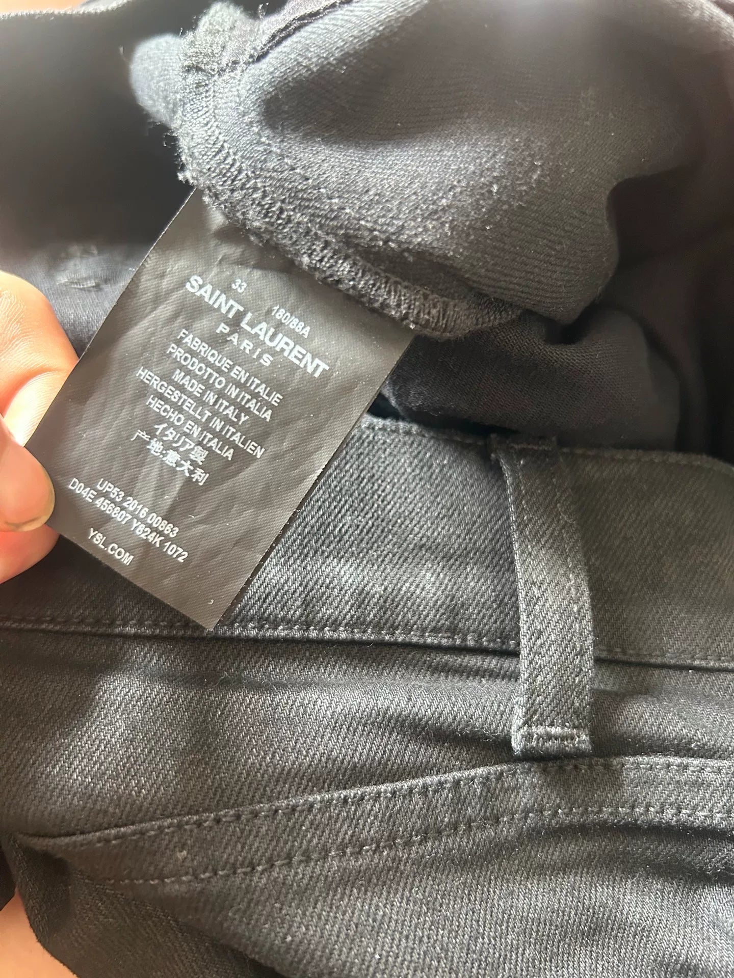 Saint Laurent Black Denim Skinny Pants