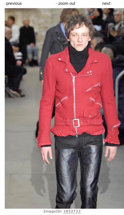 red wool jacket by Junya Watanabe