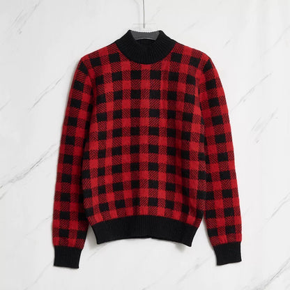 Saint Laurent Men's Classic Checkered Sweater