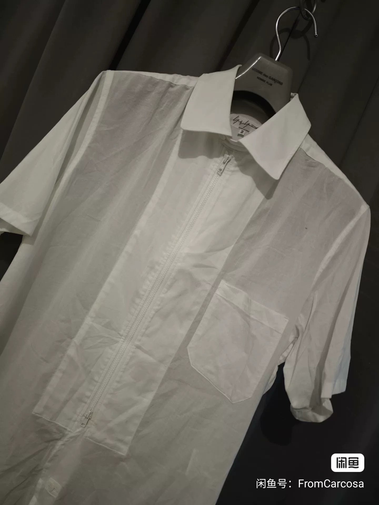 Yohji Yamamoto Zip Short-Sleeve Shirt
