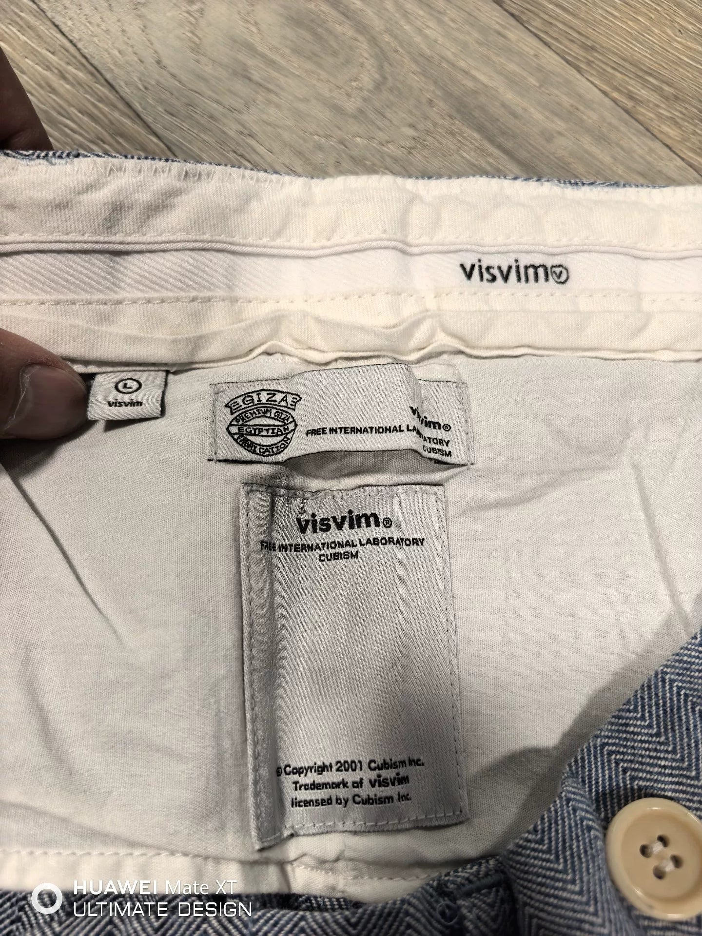 visvim herringbone pattern casual pants