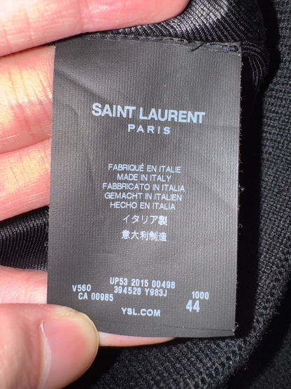 Saint Laurent Multi-Zipper Wool Baseball Jacket