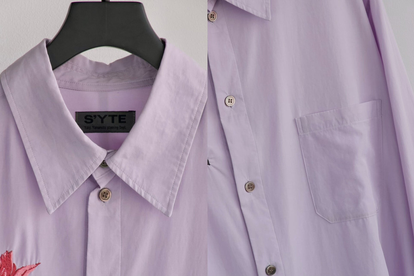 Elegant Purple Embroidered Shirt by Yohji Yamamoto
