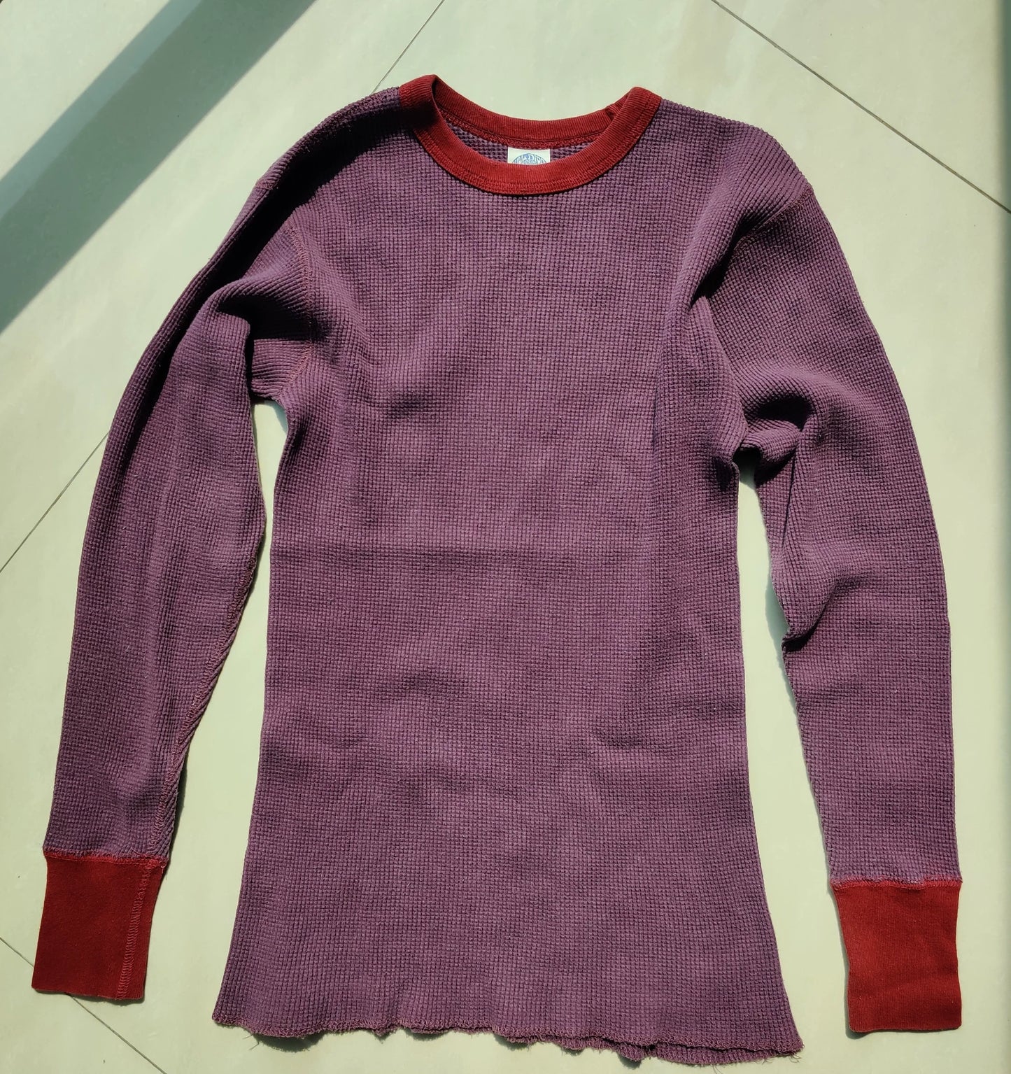 bootleggers skull waffle long sleeve shirt