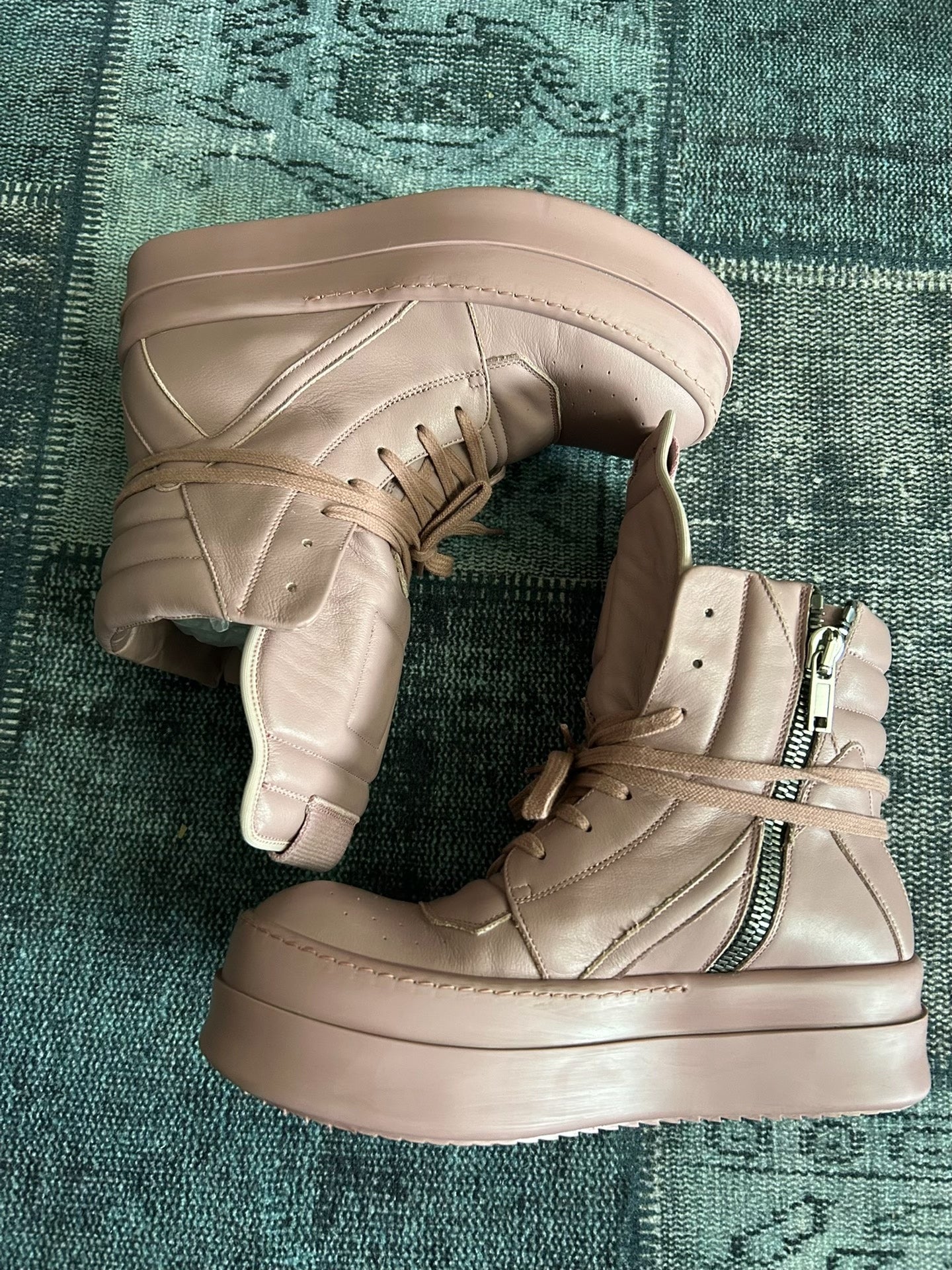 Rick Owens Thick Sole Pink Shoes 40