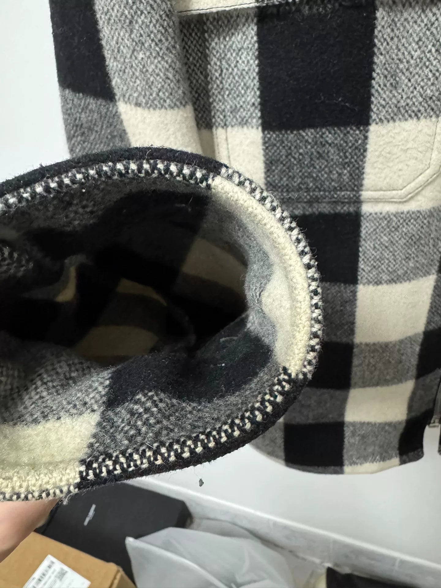 Saint Laurent Black White Plaid Jacket