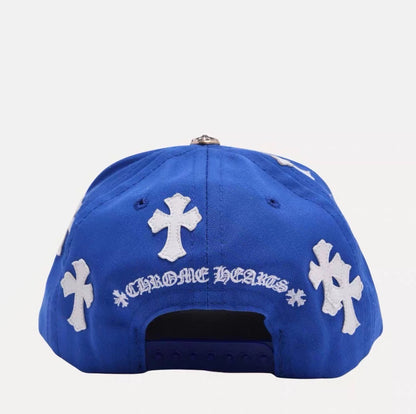 Chrome Hearts White Blue Baseball Cap