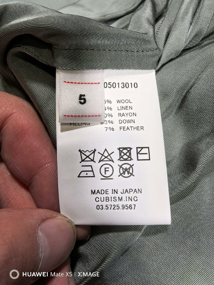 visvim ulmer down jacket in green hue