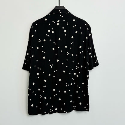Saint Laurent Splatter Silk Short-Sleeve Shirt