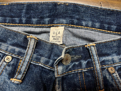 vintage distressed double rl denim pants