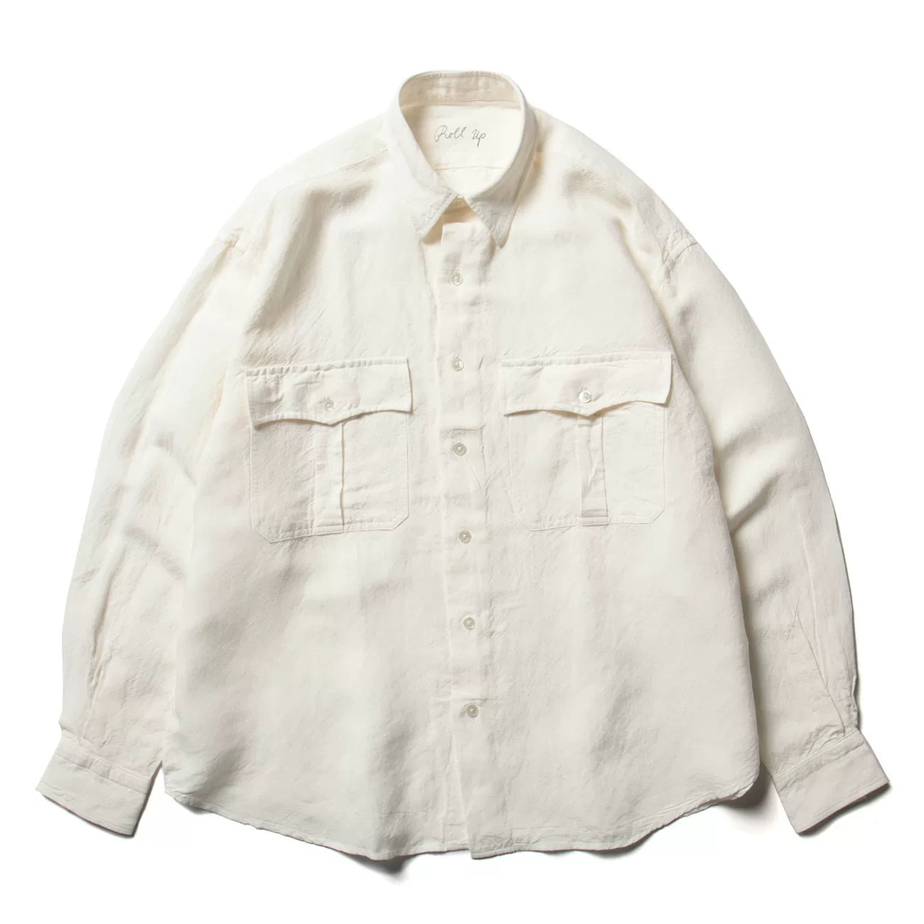 Porter Classic Bamboo Linen White Shirt