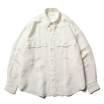 Porter Classic Bamboo Linen White Shirt