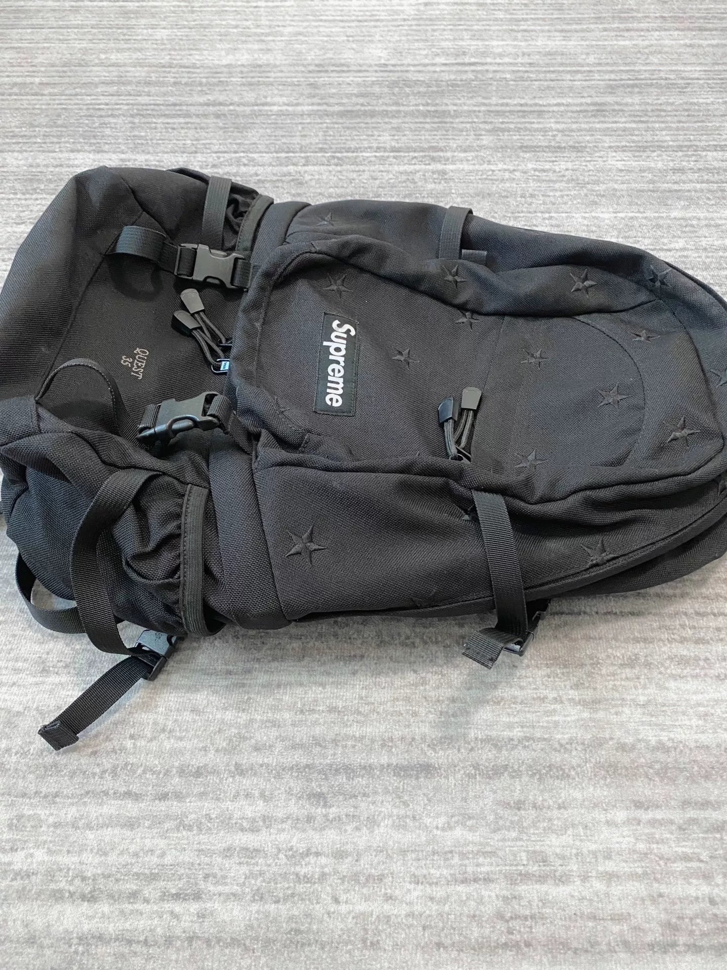 supreme 35th backpack with embroidered stars