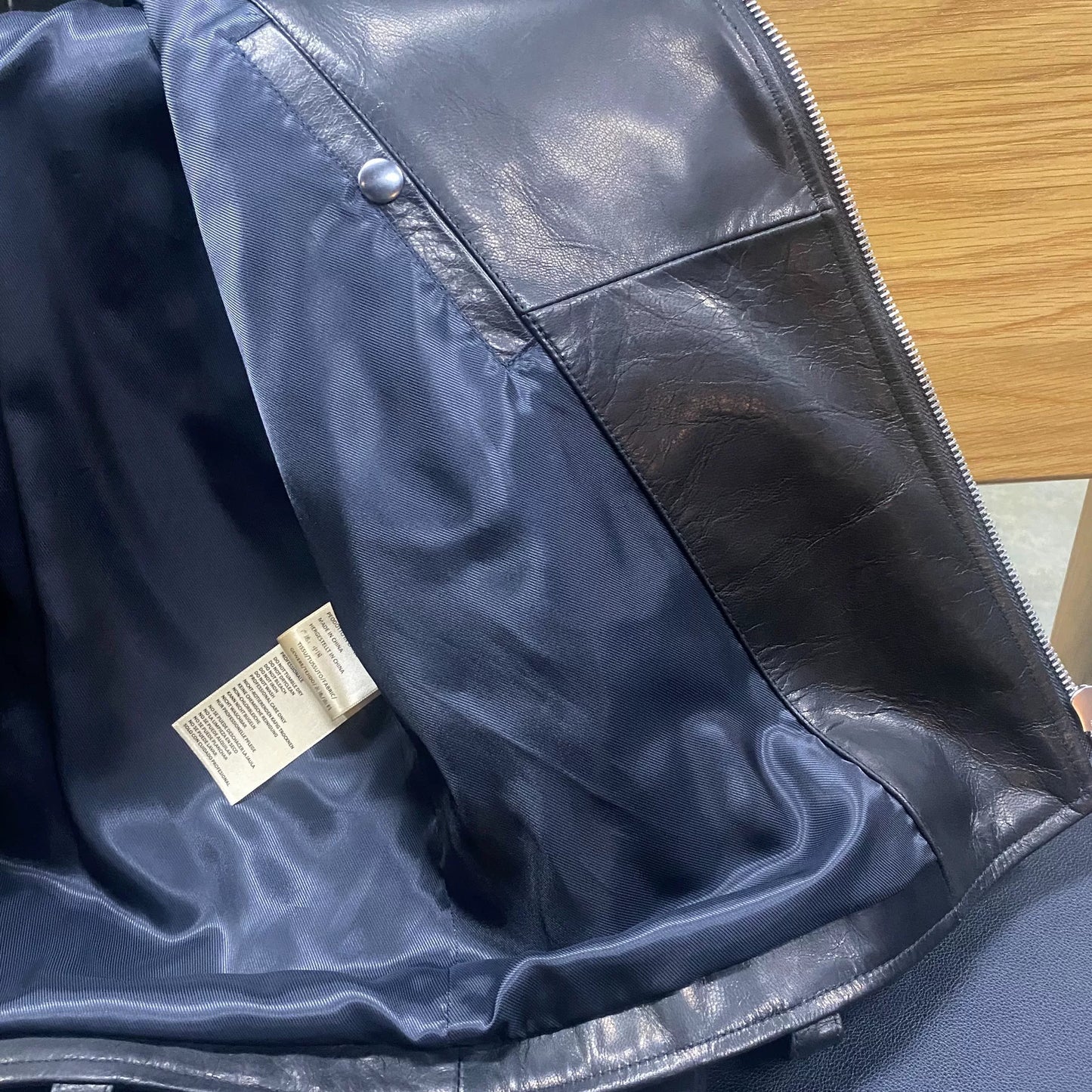 Black Goat Leather Biker Jacket