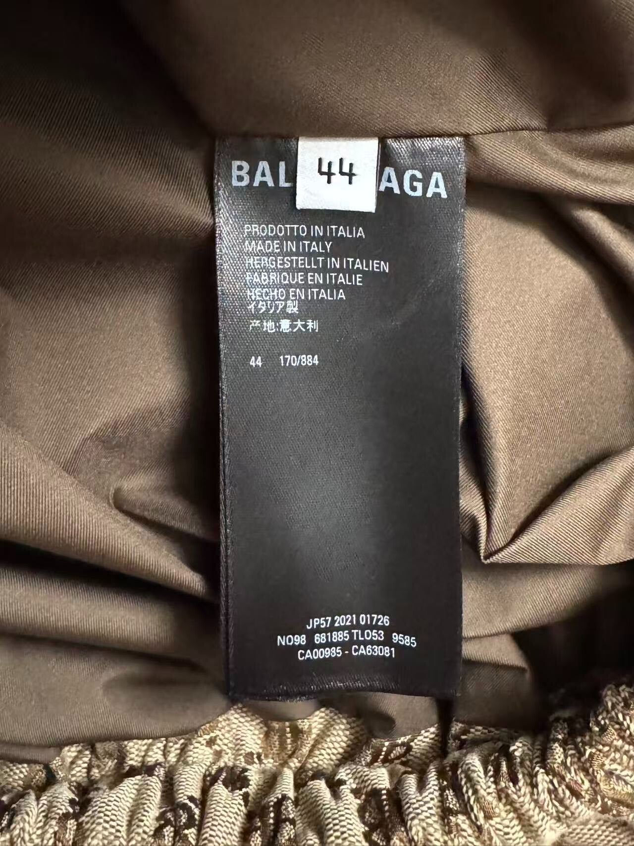 balenciaga gucci patterned puffer jacket size 44