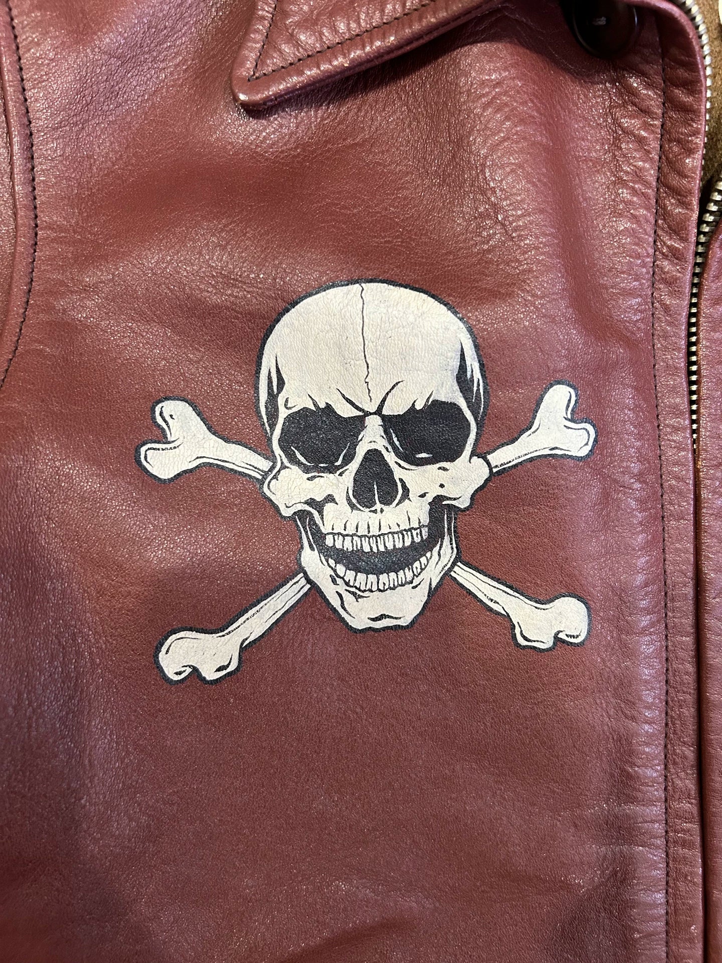 rainbow country leather jacket with artwork
