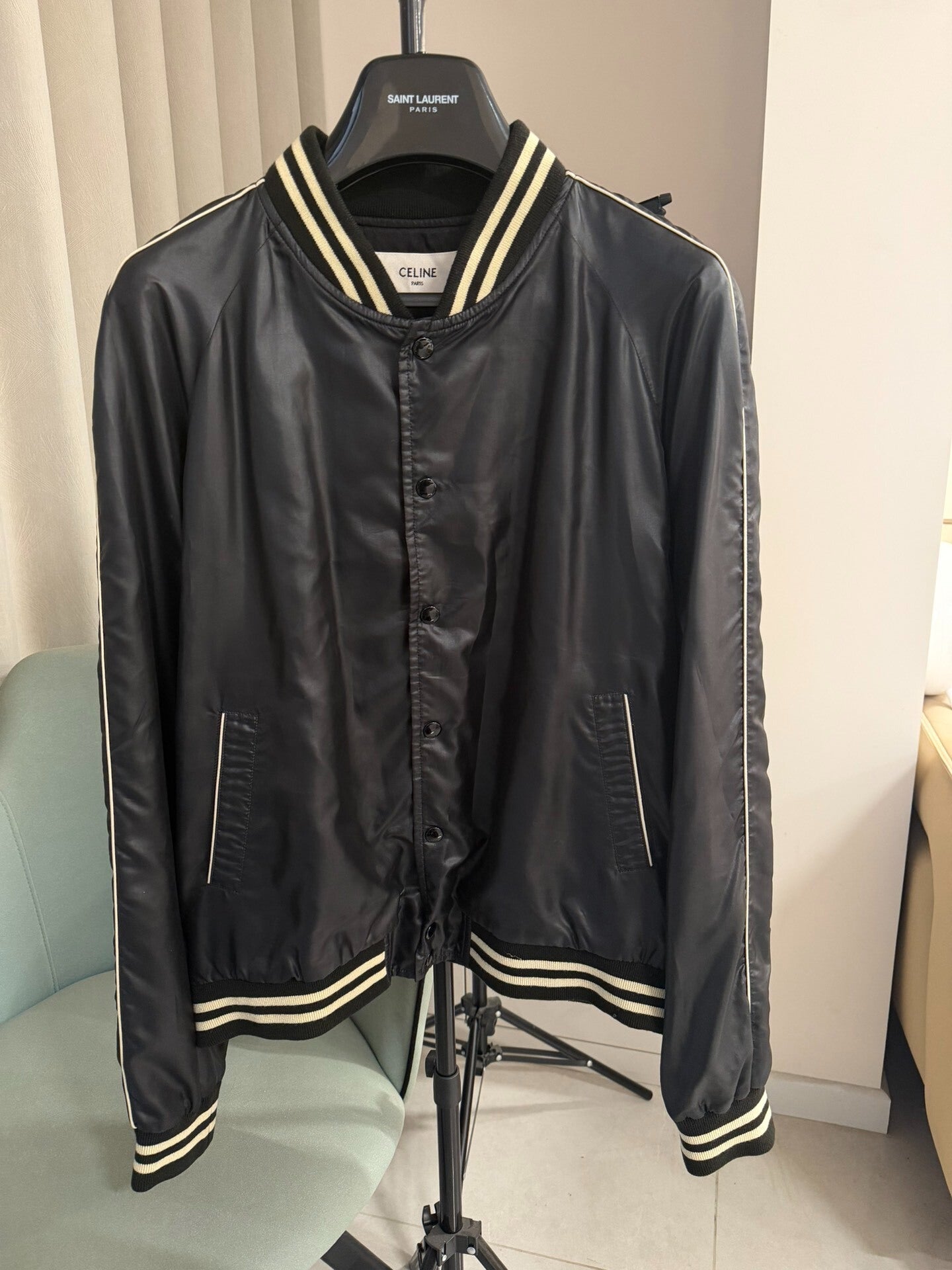 Celine Black Teddy Jacket Unisex XL
