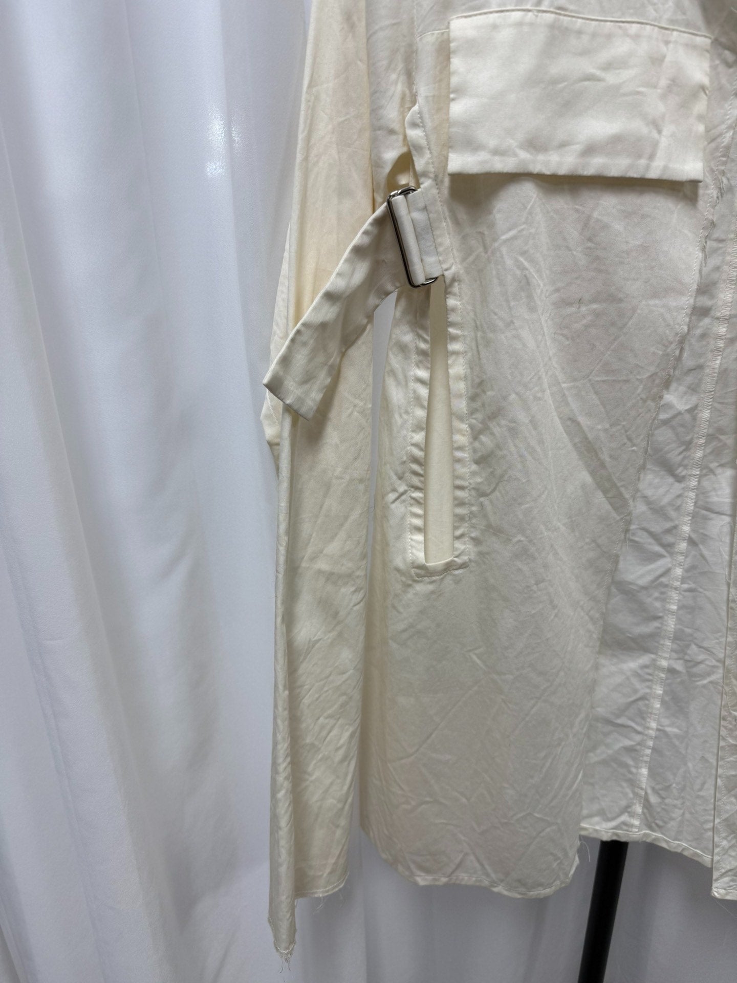 Yohji Yamamoto Main Line Distressed Silk Blend Shirt