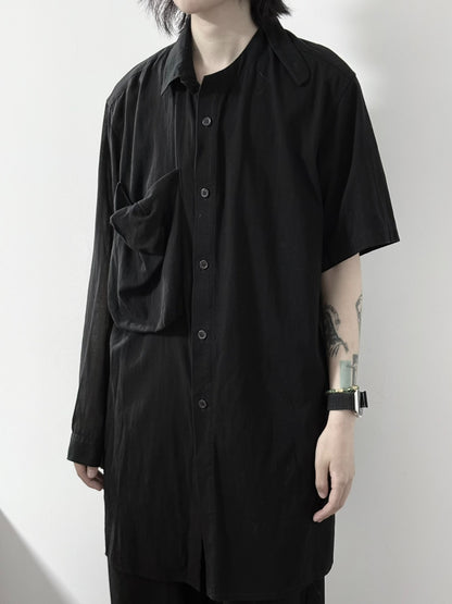 Yohji Yamamoto Deconstructed Asymmetric Long Shirt