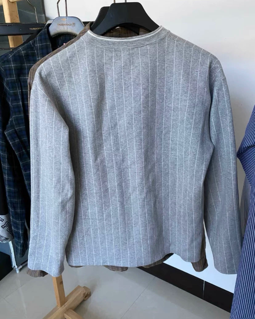 n.hoolywood Striped Boxy Sweatshirt