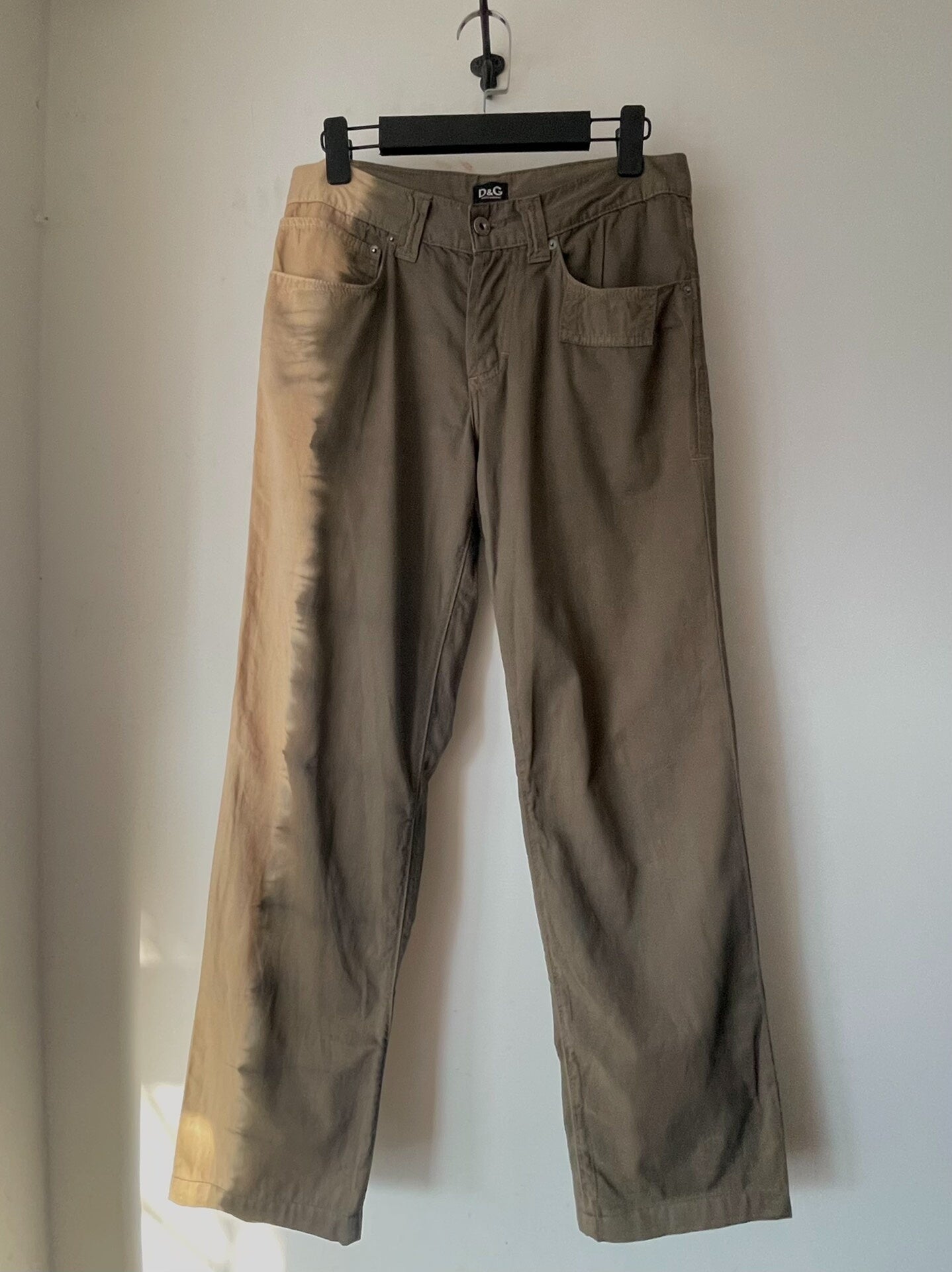 asymmetric gradient military straight pants