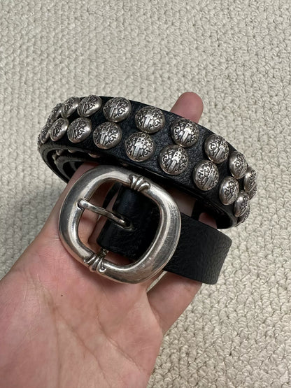 Chrome Hearts Gunslinger Narrow Silver Stud Belt