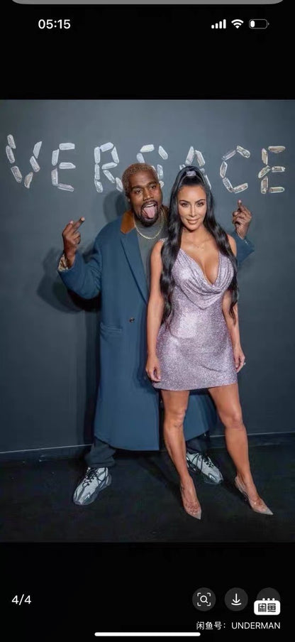 Kanye Inspired Velvet Collar Coat
