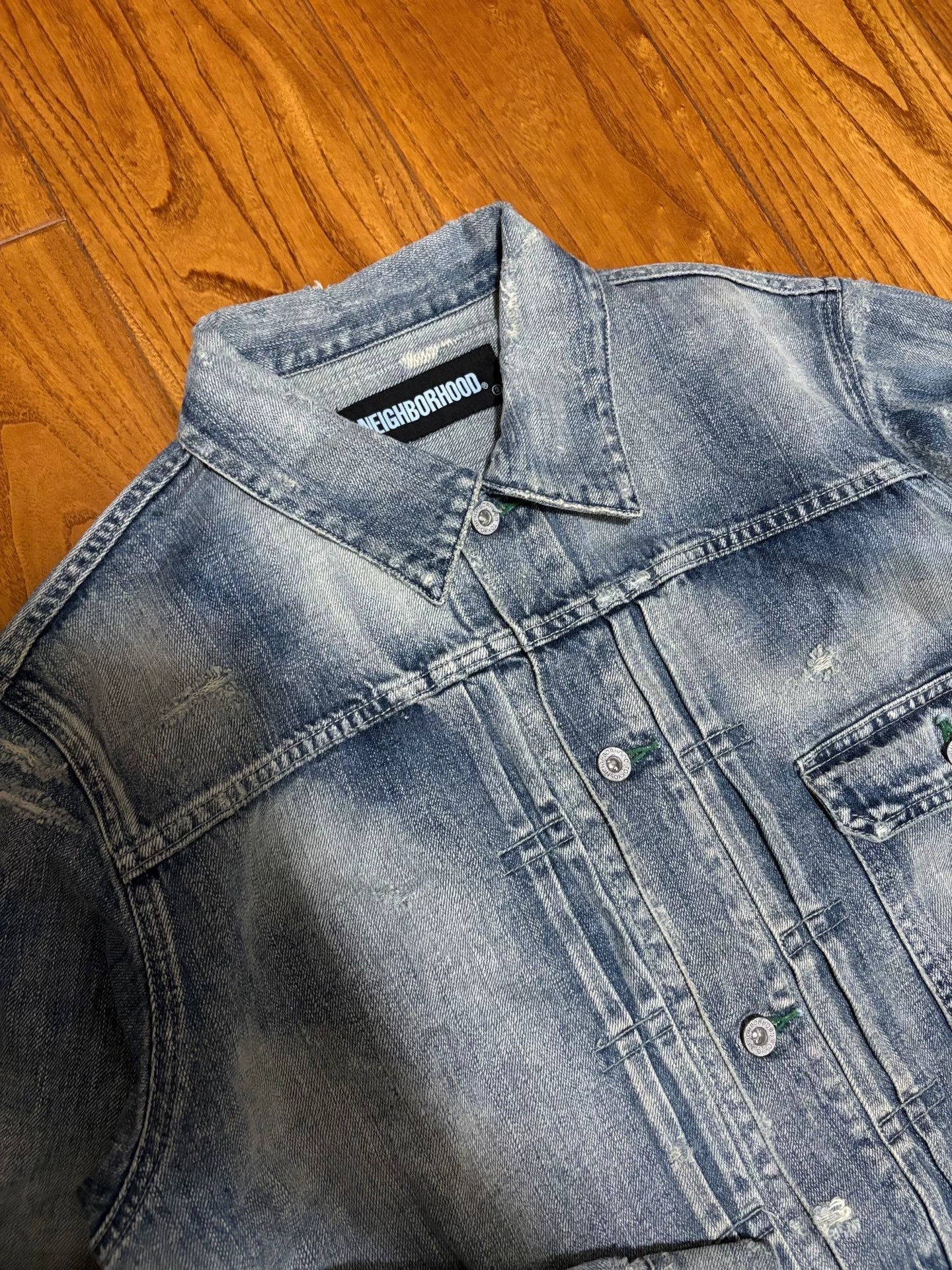 NEIGHBORHOOD SAVAGE STOCKMAN Washed Denim Jacket