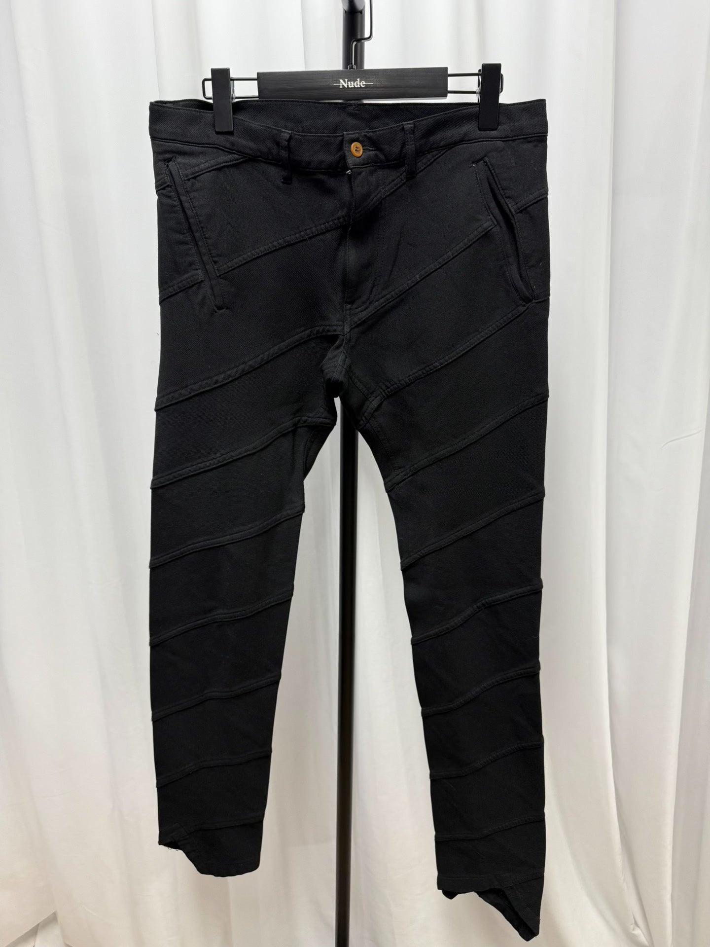 comme des garcons homme plus black pants