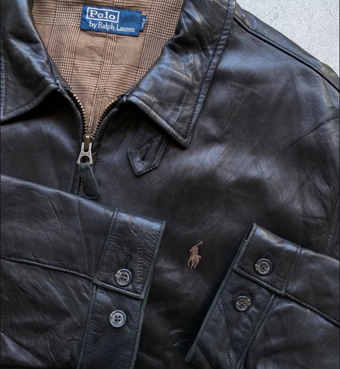 Vintage Polo Ralph Lauren 1990s Leather Jacket