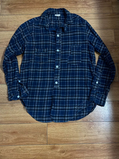 Navy Gray Flannel Shirt Size 16