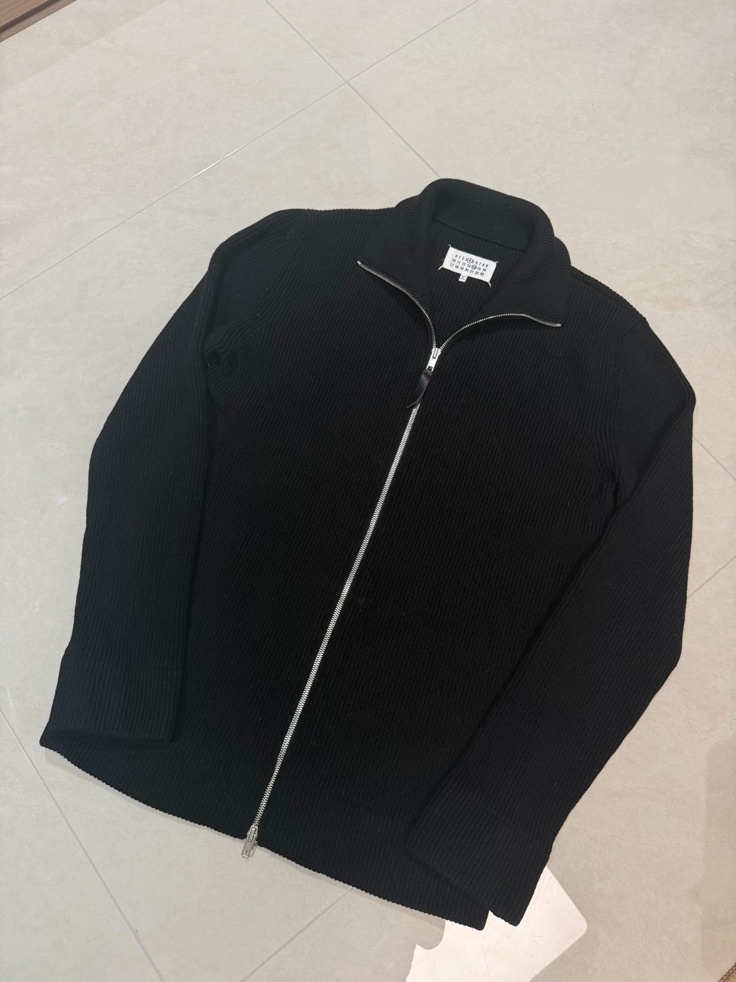 Maison Margiela Ribbed Zip-Up Sweater