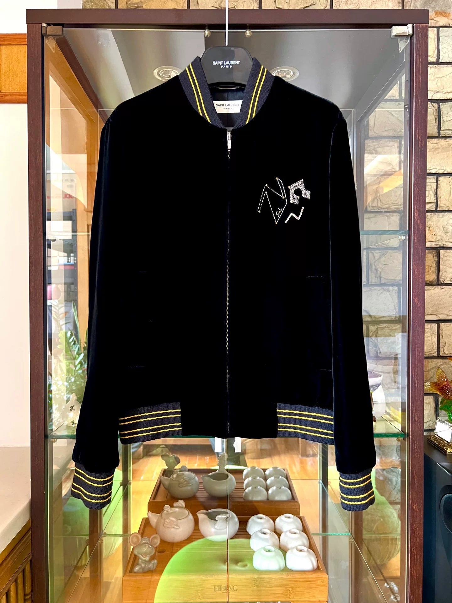 saint laurent black velvet jacket