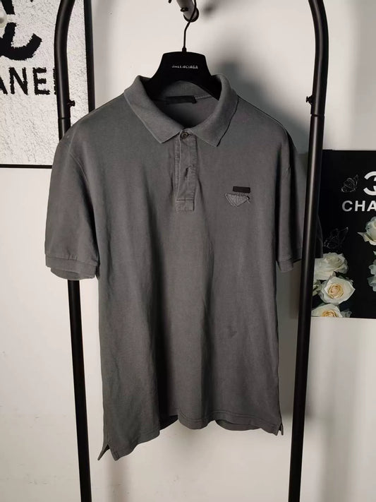 Authentic Prada Triangle Logo Short Sleeve Shirt